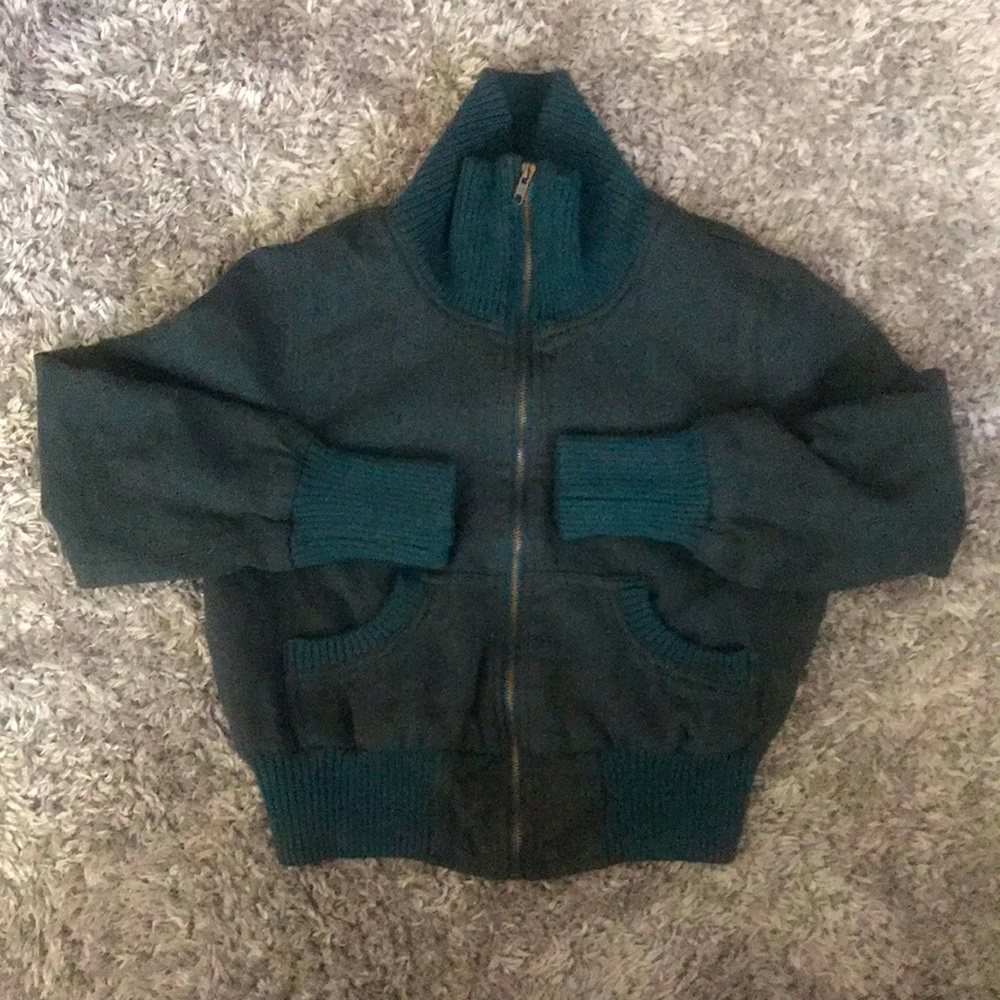 Gorgeous green jacket Fall Women-small or kids-Large